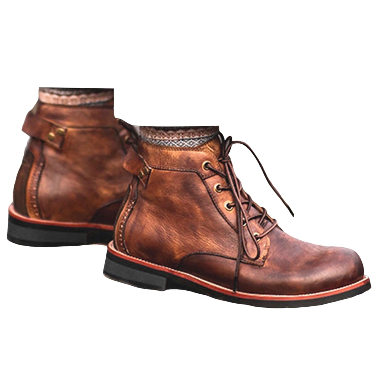 Wildking Men's Business Leather Formal Office Dress Shoes Western Cowboy Boots 6078