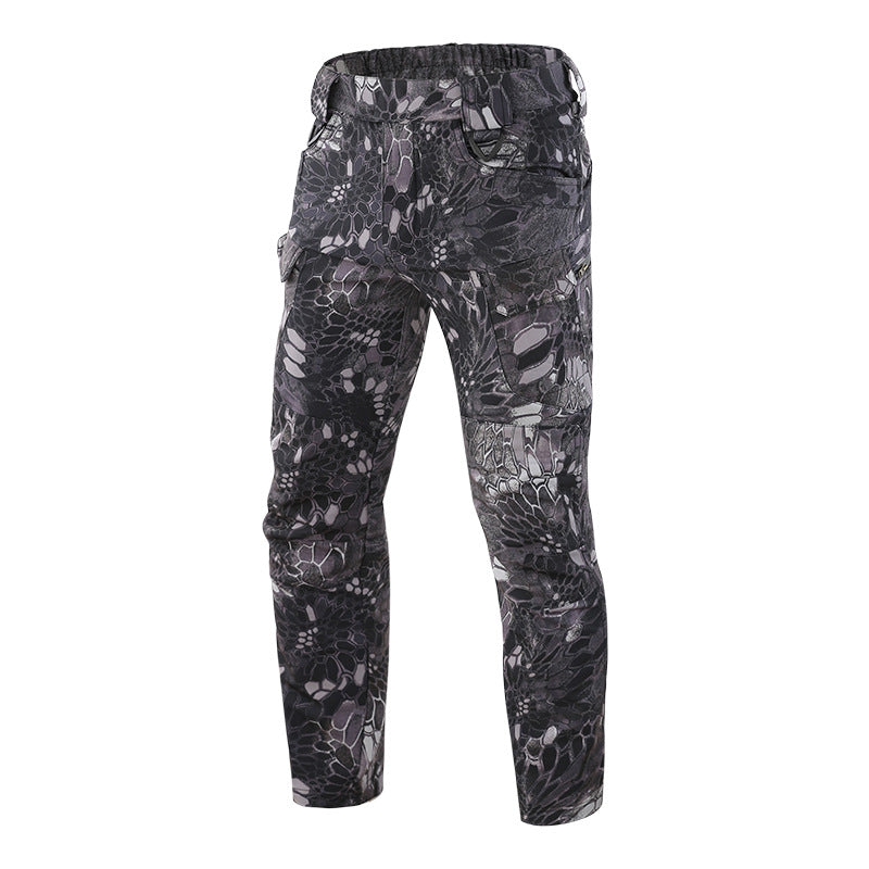 Wildking Men's Camouflage IX7 Four-Way Stretch Plus Fleece Ski Riding Pants B260-Camo