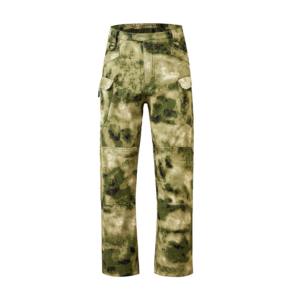 Wildking Men's Camouflage IX7 Four-Way Stretch Plus Fleece Ski Riding Pants B260-Camo