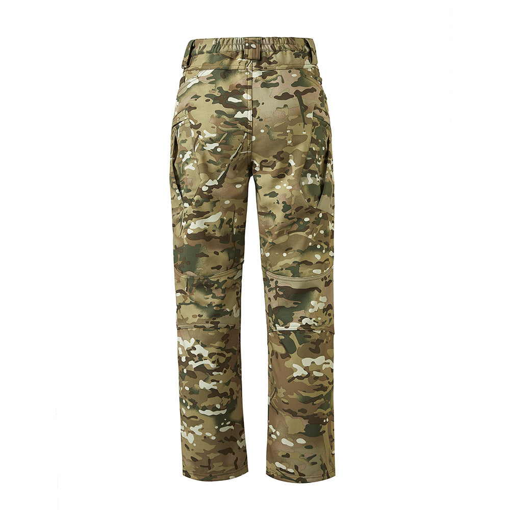 Wildking Men's Camouflage IX7 Four-Way Stretch Plus Fleece Ski Riding Pants B260-Camo