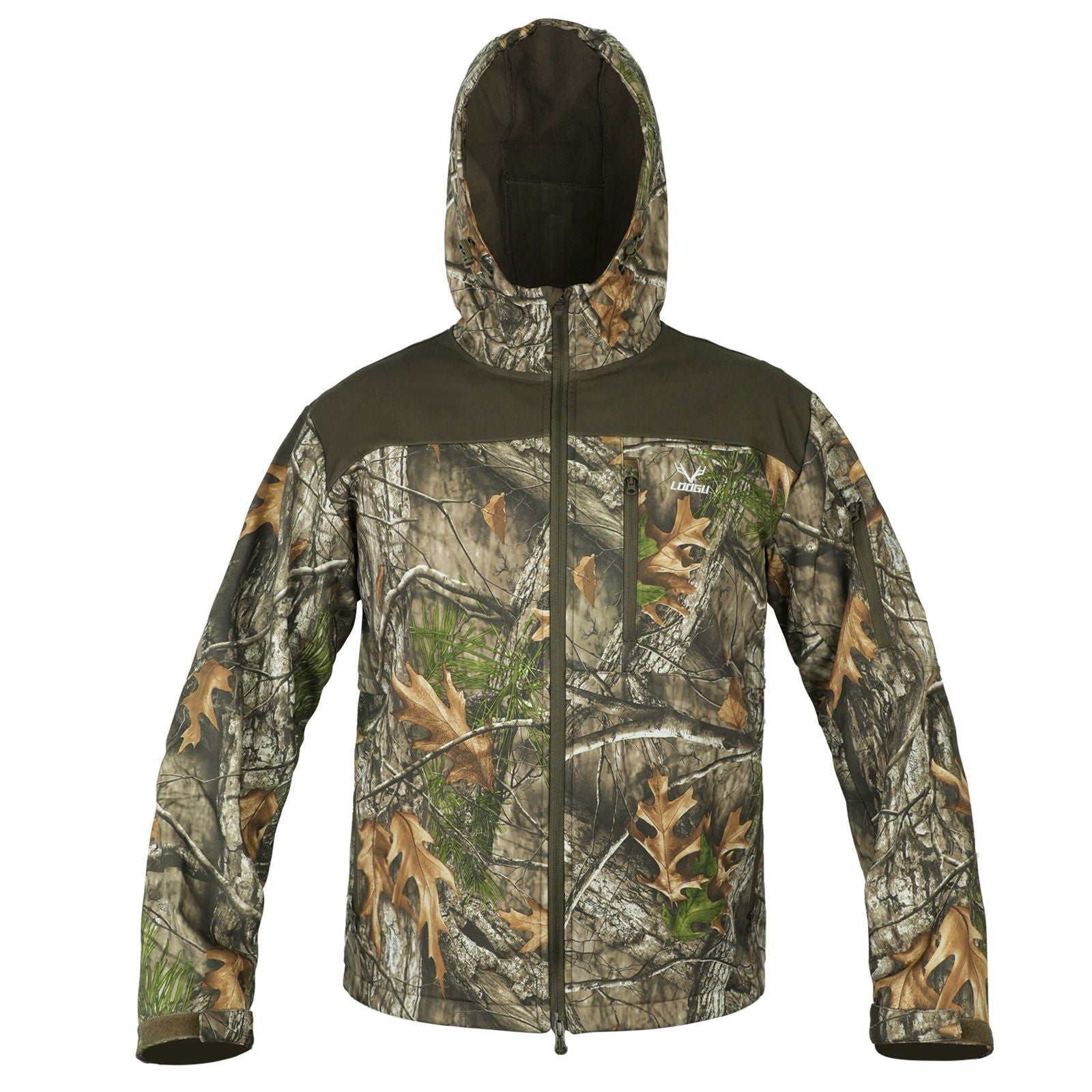 Wildking Men's Camouflage Loose Hooded Soft Shell Waterproof Jacket - Antistatic and Wear Resistant