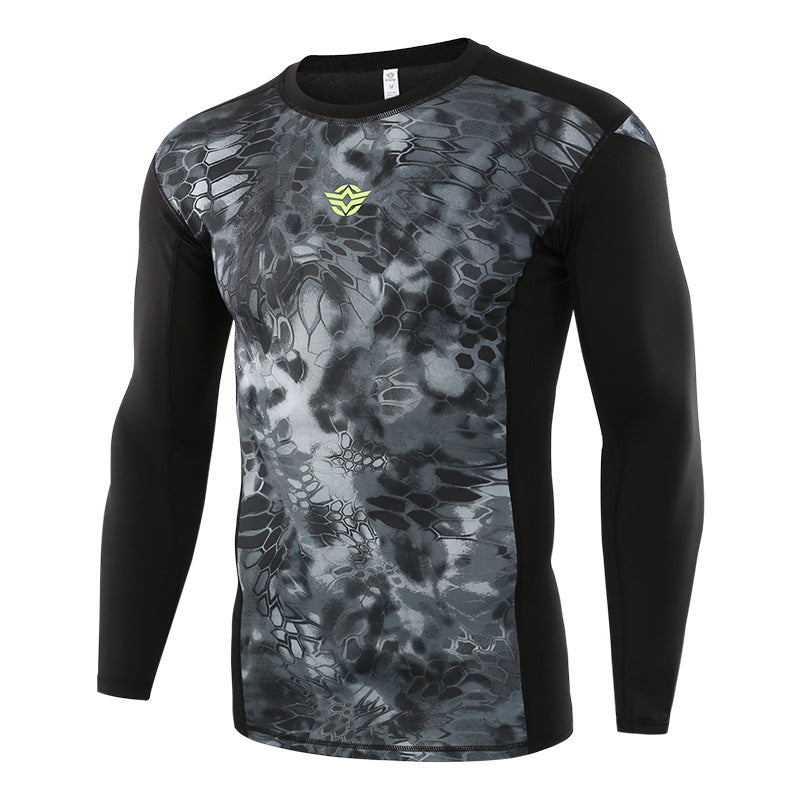 Wildking Men's Combat Long Sleeve Tactical Army Quick Dry Wicking Casual Camo T-Shirt