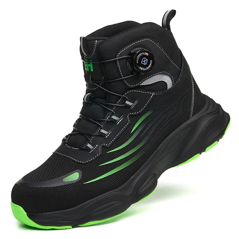 Wildking Men's High Top Dial Steel Toe Safety Boots – Puncture Resistant High Top Work Shoes R050