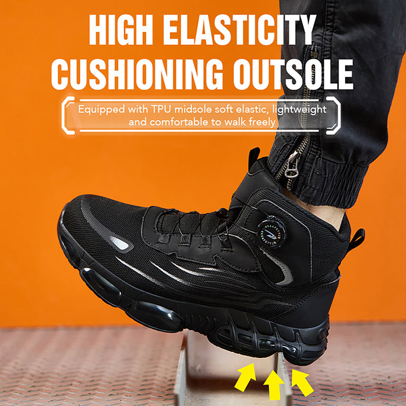 Wildking Men's High Top Dial Steel Toe Safety Boots – Puncture Resistant High Top Work Shoes R050