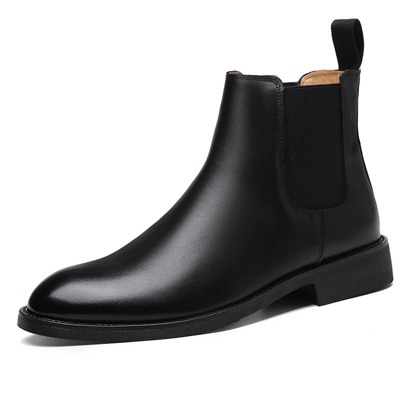 Wildking Men's Genuine Leather Autumn and Winter Chelsea Boots