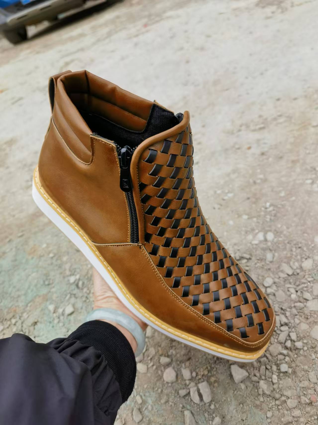 Wildking Men's Handmade Side Zip Western Cowboy Boots 1086