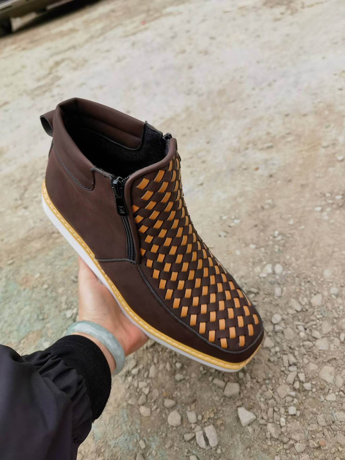 Wildking Men's Handmade Side Zip Western Cowboy Boots 1086