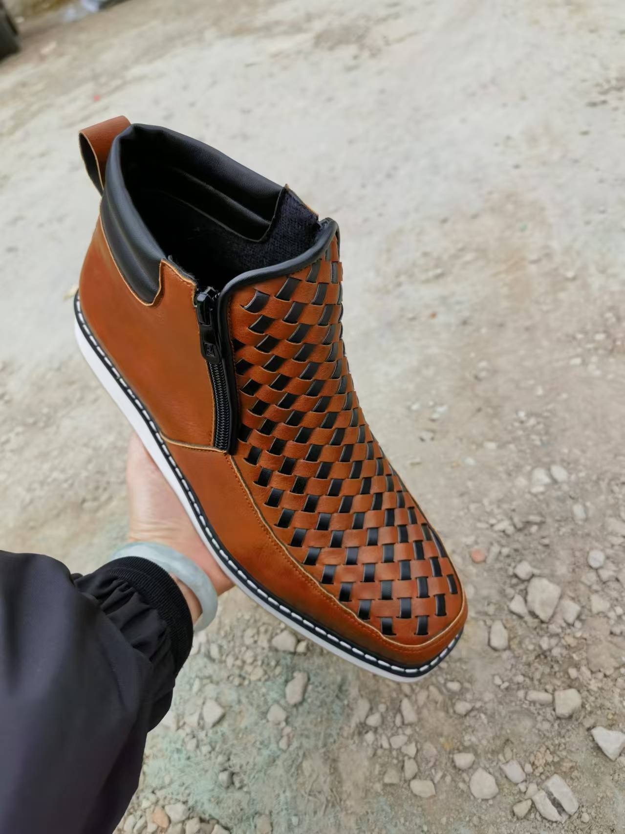 Wildking Men's Handmade Side Zip Western Cowboy Boots 1086