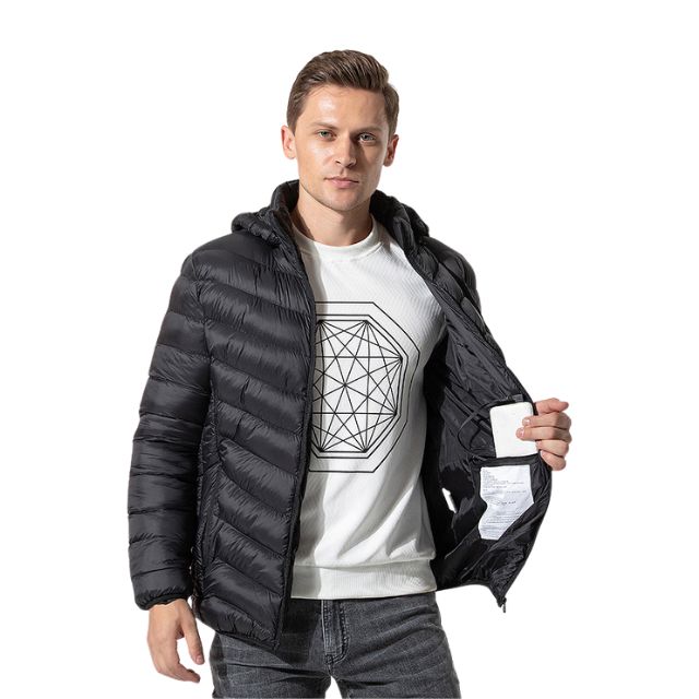 Wildking Men's Heating Long-Lasting Warm Down Jacket