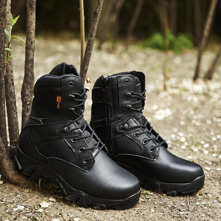 Wildking Men's High-Top Outdoor Waterproof and Non-Slip Combat Hiking Boots