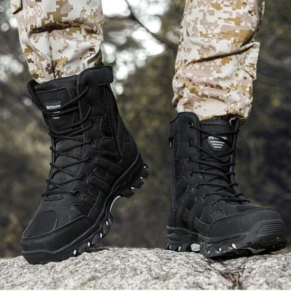 Wildking Men's High-Top Wear-Resistant Anti-Slip Off-Road Combat Boots A05