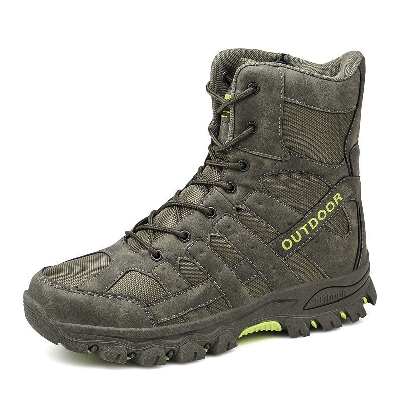 Wildking Men's High-Top Wear-Resistant Anti-Slip Off-Road Combat Boots A05