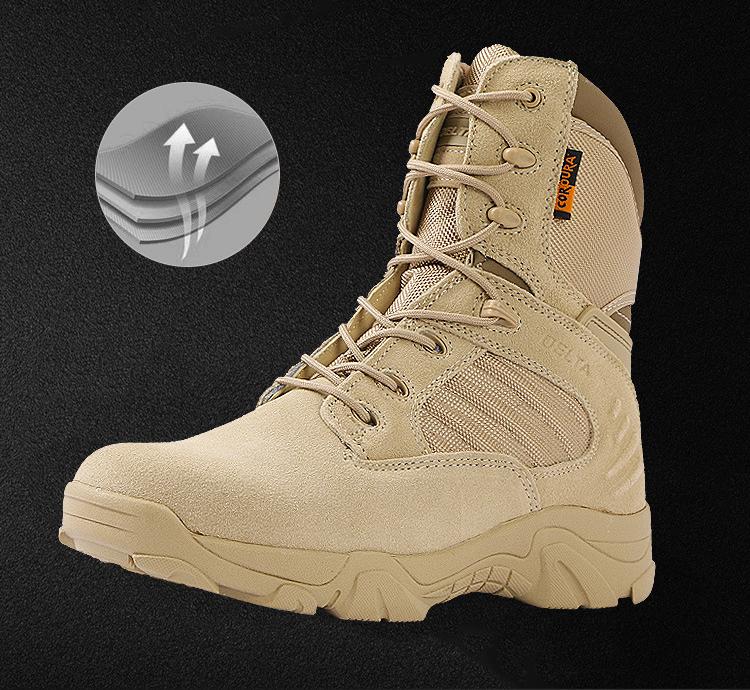 Wildking Men's High Top Breathable Hiking Combat Boots 1206