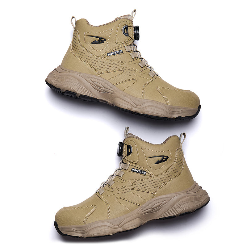 Wildking Men's High Top Steel Toe Safety Boots with Dial System – Puncture Resistant Work Boots R052