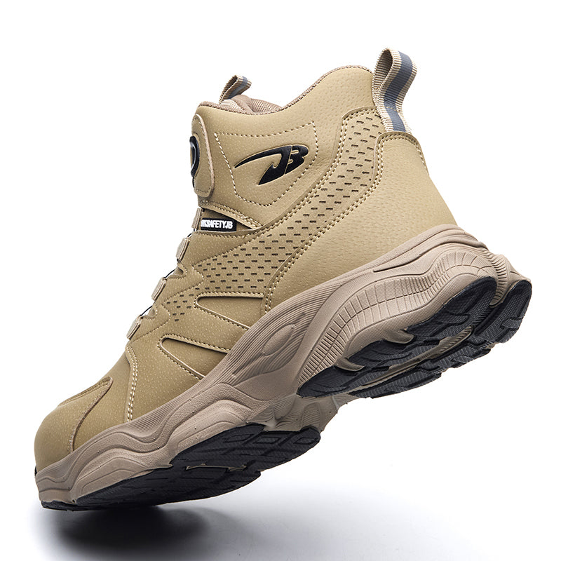 Wildking Men's High Top Steel Toe Safety Boots with Dial System – Puncture Resistant Work Boots R052