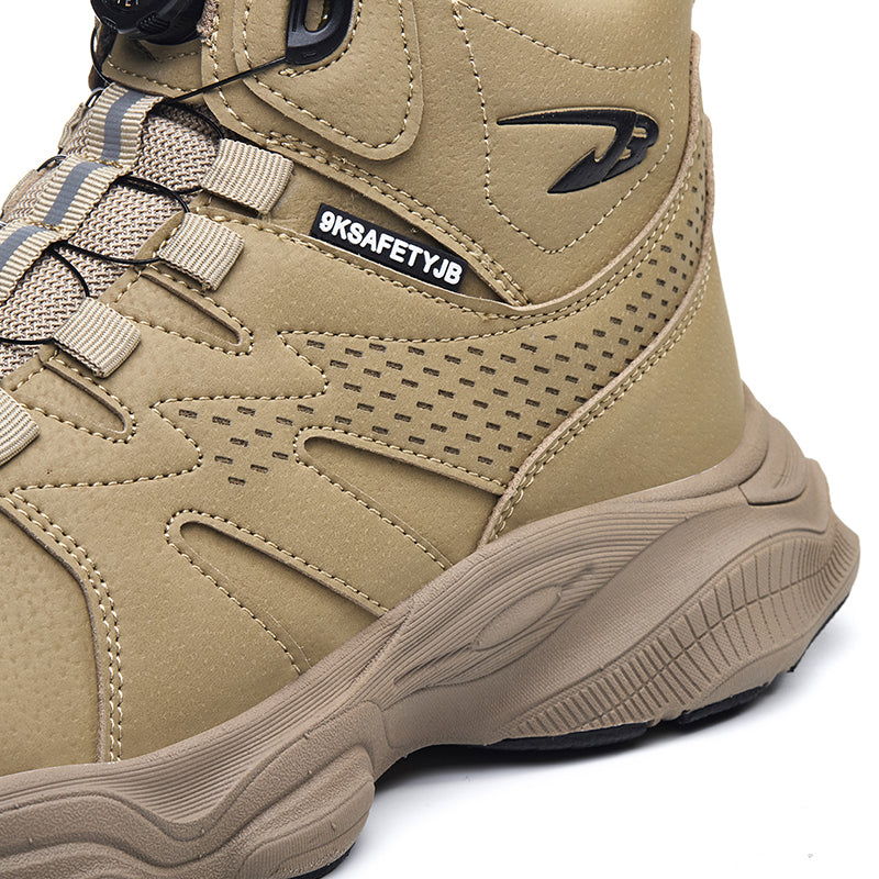 Wildking Men's High Top Steel Toe Safety Boots with Dial System – Puncture Resistant Work Boots R052