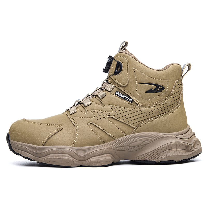 Wildking Men's High Top Steel Toe Safety Boots with Dial System – Puncture Resistant Work Boots R052