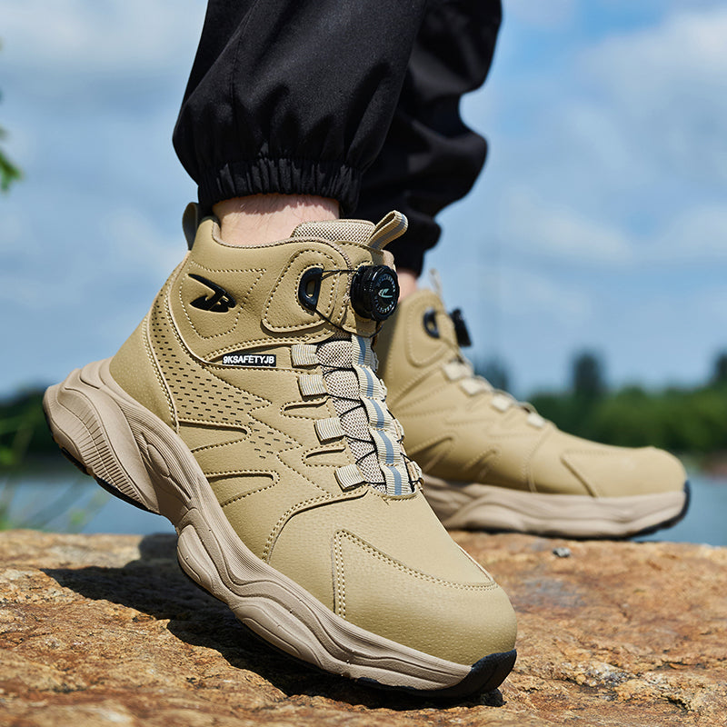 Wildking Men's High Top Steel Toe Safety Boots with Dial System – Puncture Resistant Work Boots R052