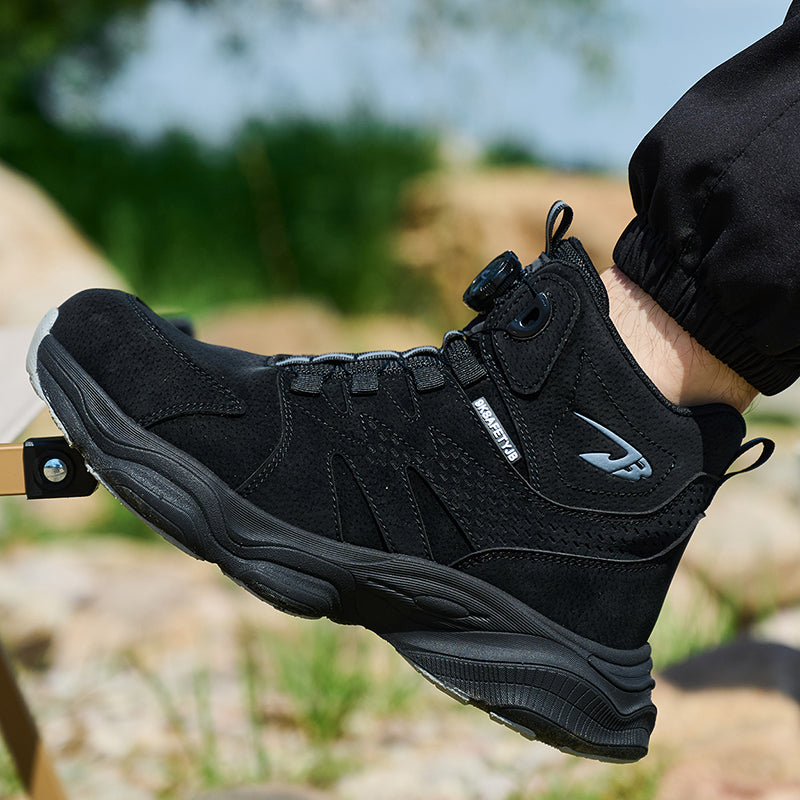 Wildking Men's High Top Steel Toe Safety Boots with Dial System – Puncture Resistant Work Boots R052