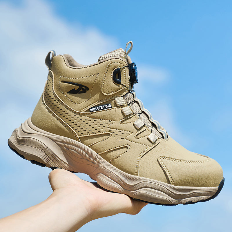 Wildking Men's High Top Steel Toe Safety Boots with Dial System – Puncture Resistant Work Boots R052