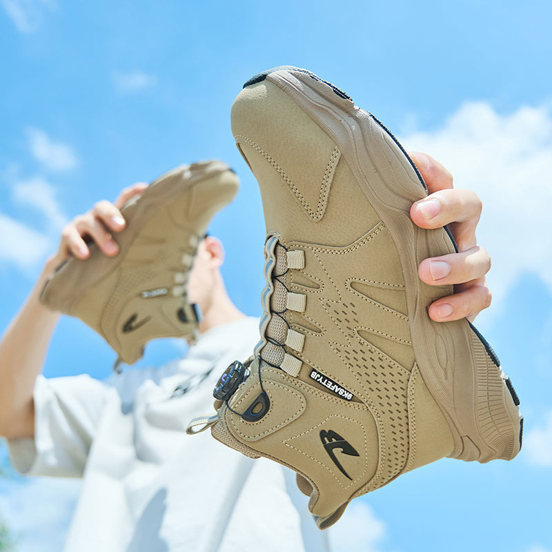 Wildking Men's High Top Steel Toe Safety Boots with Dial System – Puncture Resistant Work Boots R052