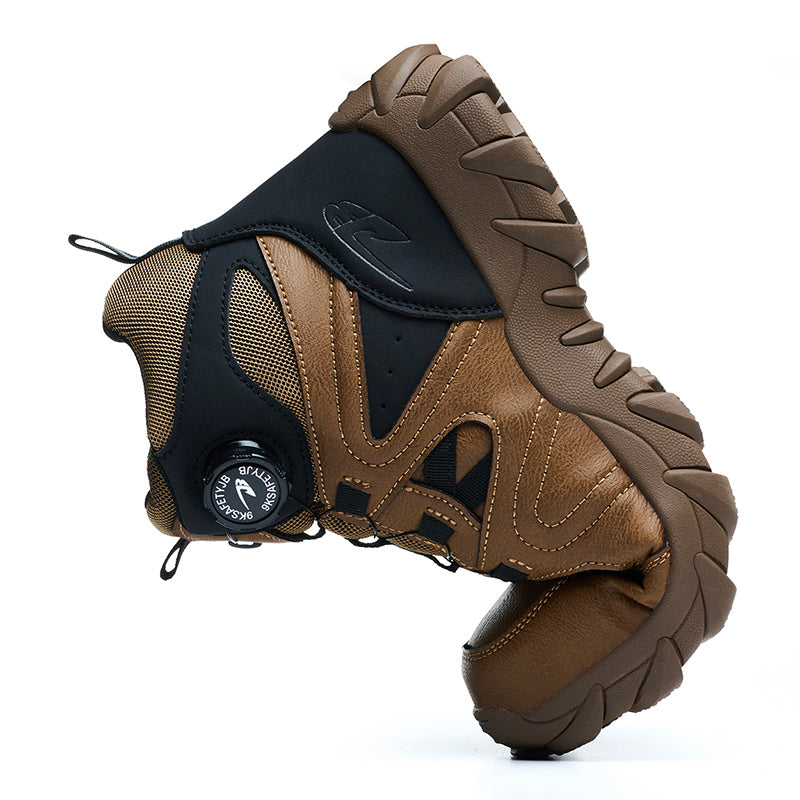 Wildking Men's High Top Steel Toe Safety Boots with Dial System – Puncture Resistant Work Boots R055