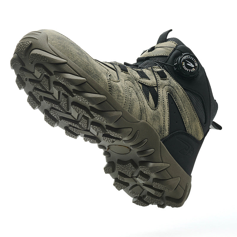 Wildking Men's High Top Steel Toe Safety Boots with Dial System – Puncture Resistant Work Boots R055