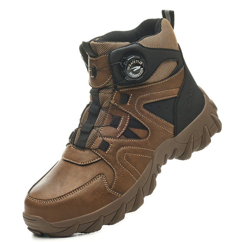 Wildking Men's High Top Steel Toe Safety Boots with Dial System – Puncture Resistant Work Boots R055