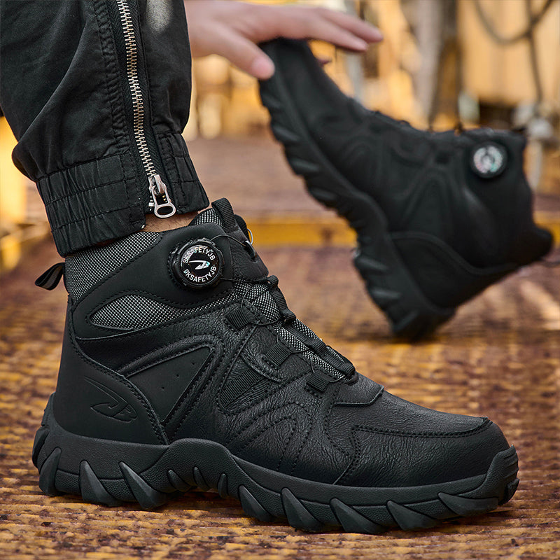 Wildking Men's High Top Steel Toe Safety Boots with Dial System – Puncture Resistant Work Boots R055