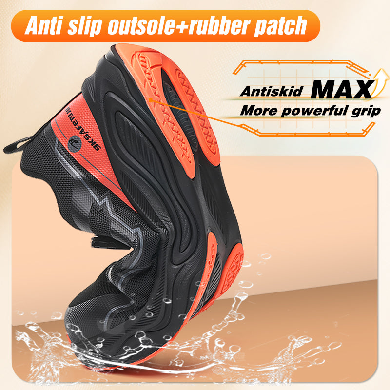 Wildking Men's Steel Toe Safety Shoes with Dial System – Puncture Resistant Work Boots R051