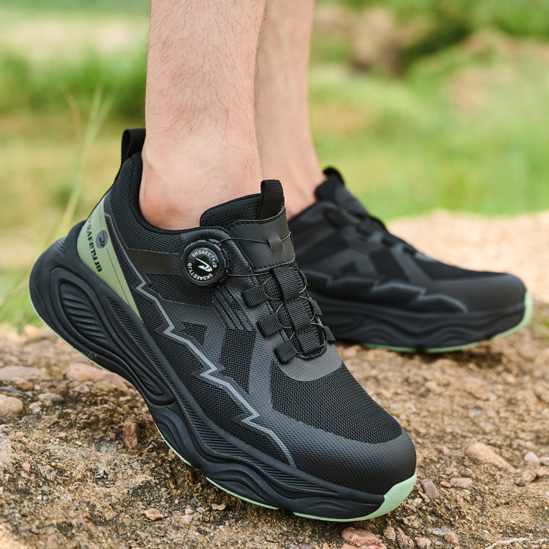 Wildking Men's Steel Toe Safety Shoes with Dial System – Puncture Resistant Work Boots R051