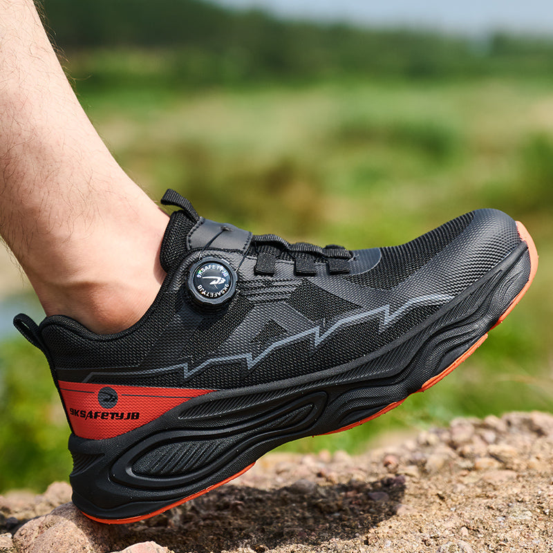 Wildking Men's Steel Toe Safety Shoes with Dial System – Puncture Resistant Work Boots R051
