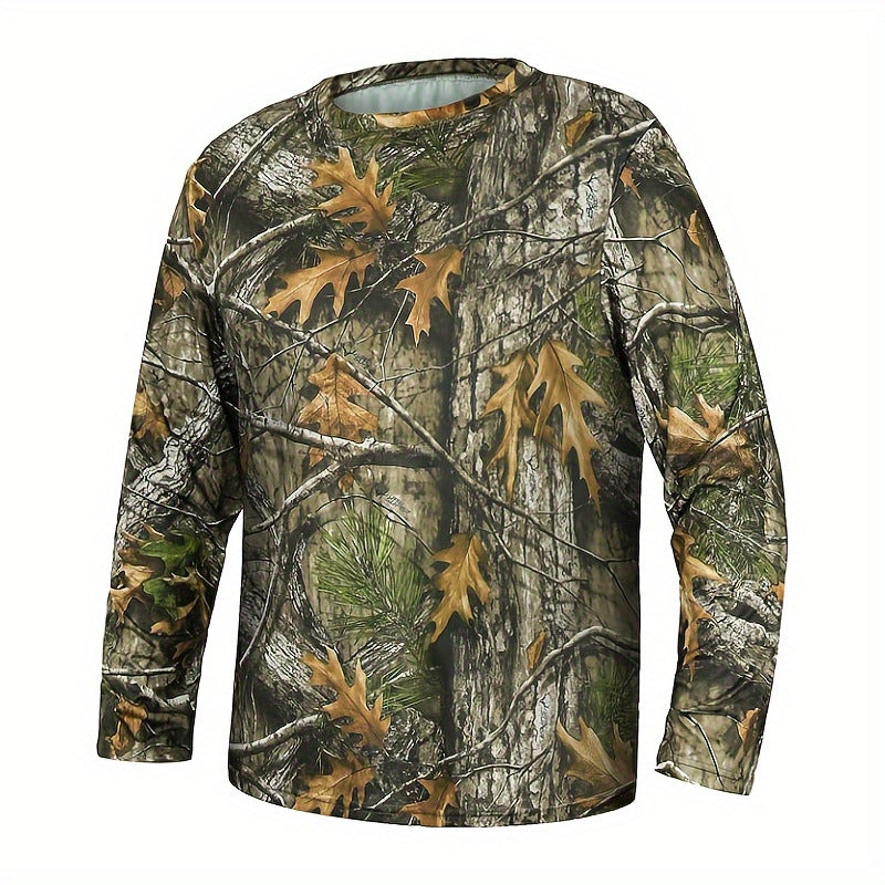 Wildking Men's Ice Silk Sunscreen Breathable Bionic Camouflage Photography Hunting Top