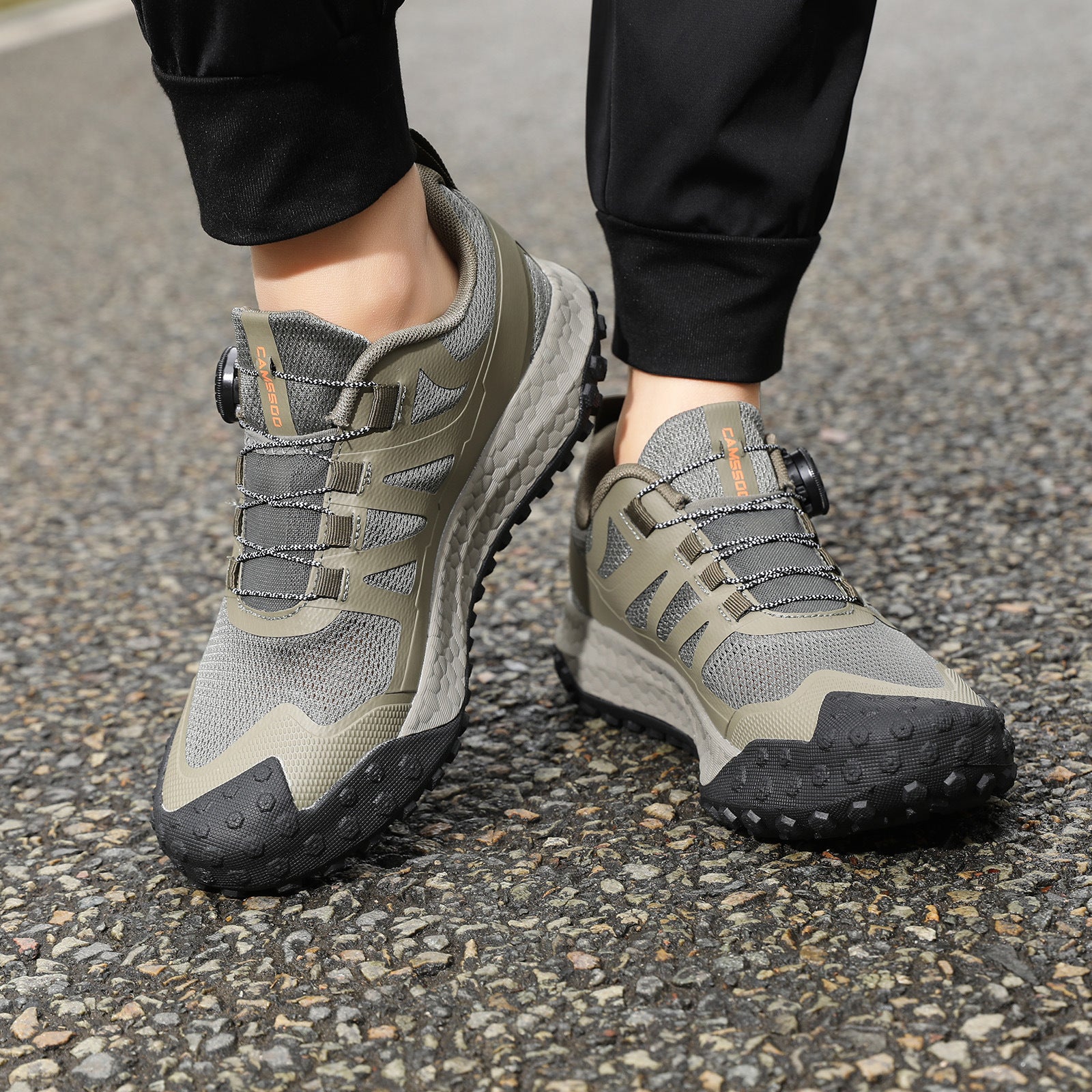 Wildking Men's Knob Elastic Buckle Sneakers D3014