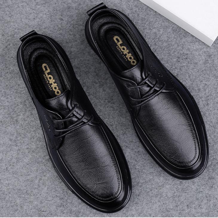 Wildking Men's Leather Business Casual Slip-On Leather Oxford Shoes 7.5