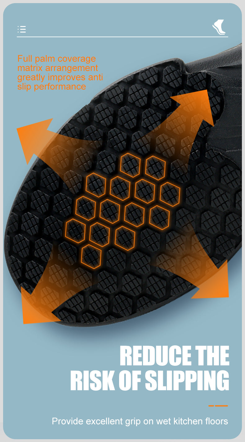 Wildking Men's Lightweight Non-Slip Chef Shoes – Comfortable & Wear-Resistant Kitchen Work Shoes R053