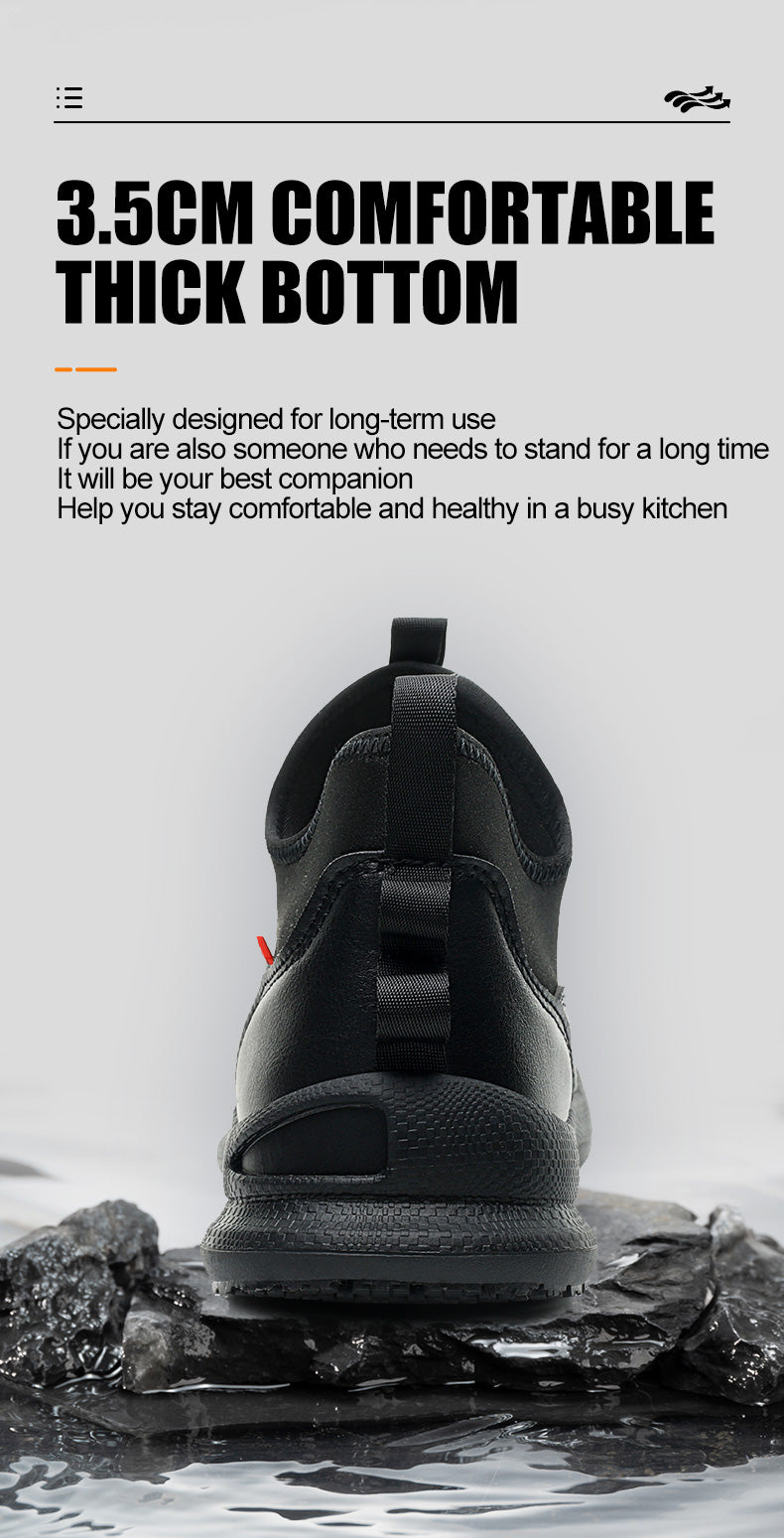 Wildking Men's Lightweight Non-Slip Chef Shoes – Comfortable & Wear-Resistant Kitchen Work Shoes R053