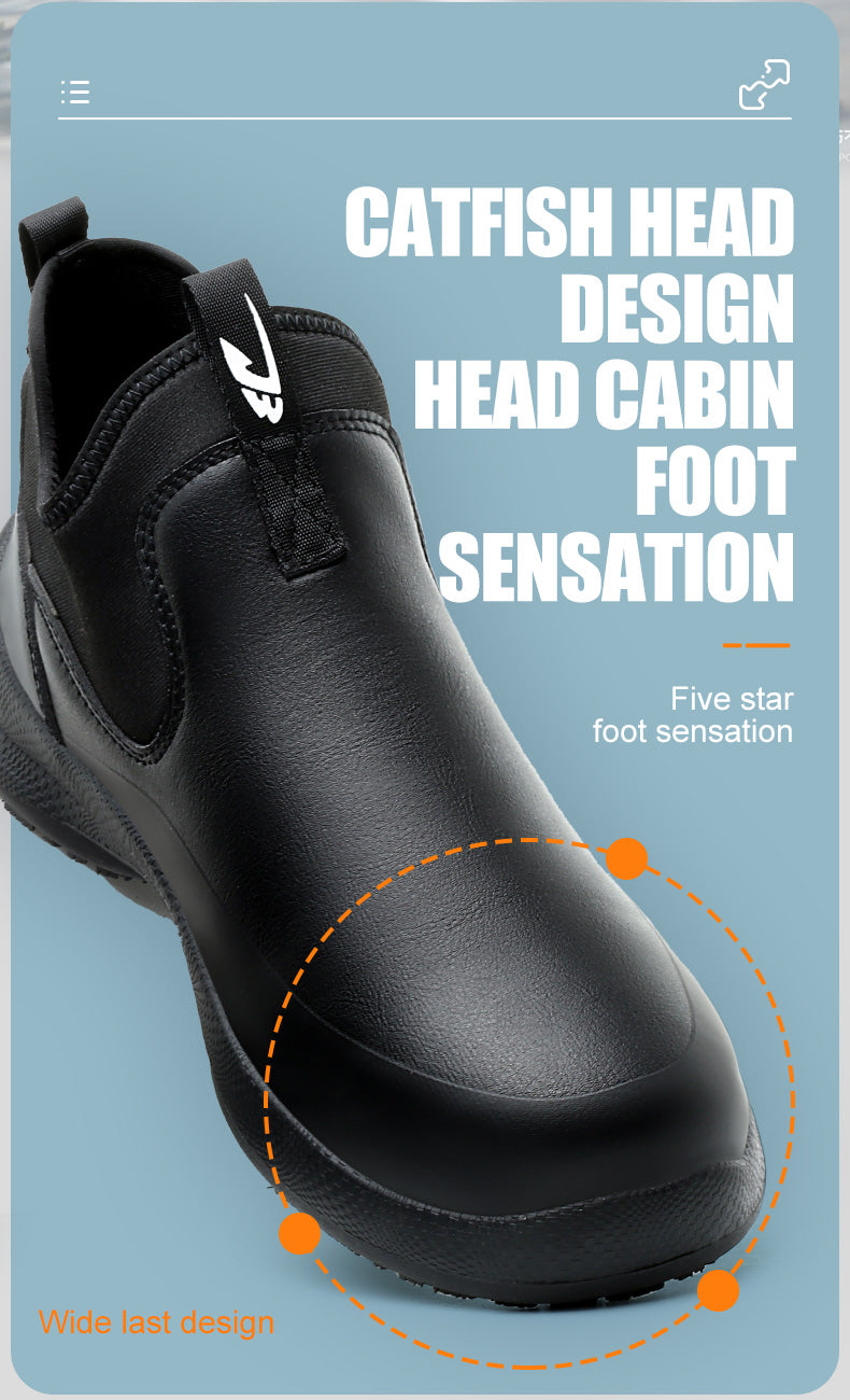 Wildking Men's Lightweight Non-Slip Chef Shoes – Comfortable & Wear-Resistant Kitchen Work Shoes R053