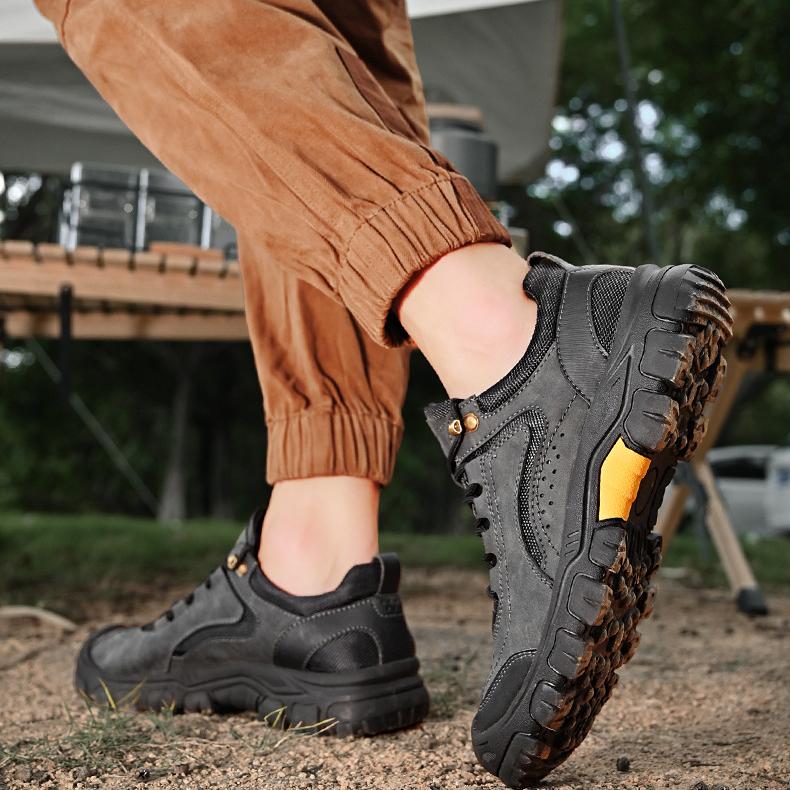 Wildking Men's Low-Top Leather Non-Slip Work Shoes