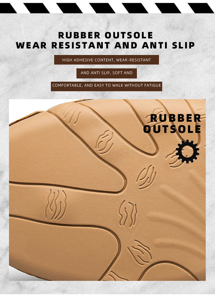 Wildking Men's Mid Wear-resistant Comfortable Soft-soled Ankle Chukka Boots