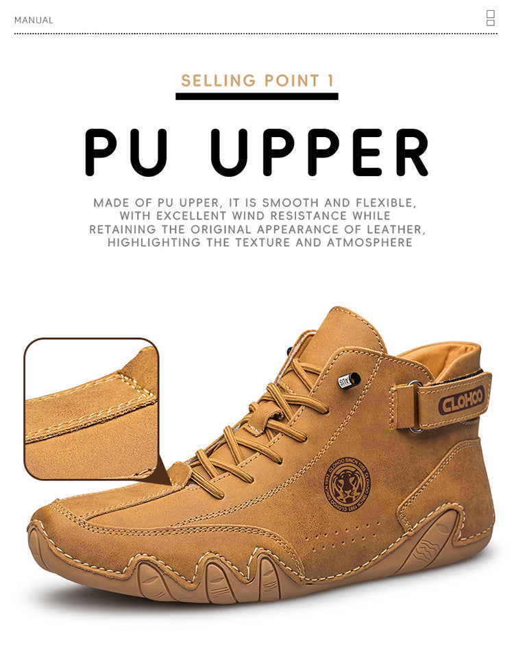 Wildking Men's Mid Wear-resistant Comfortable Soft-soled Ankle Chukka Boots