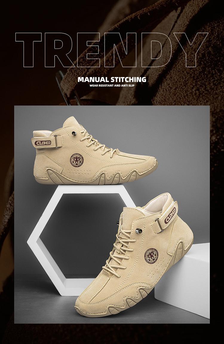 Wildking Men's Mid Wear-resistant Comfortable Soft-soled Ankle Chukka Boots