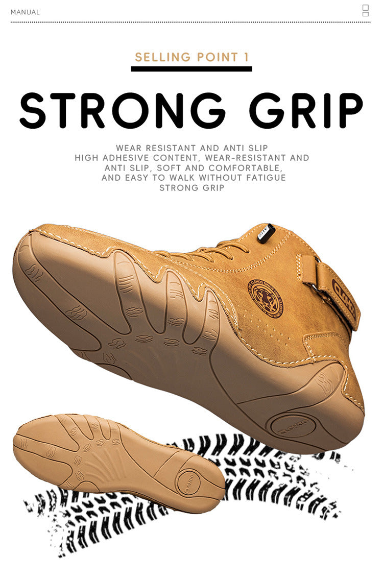 Wildking Men's Mid Wear-resistant Comfortable Soft-soled Ankle Chukka Boots