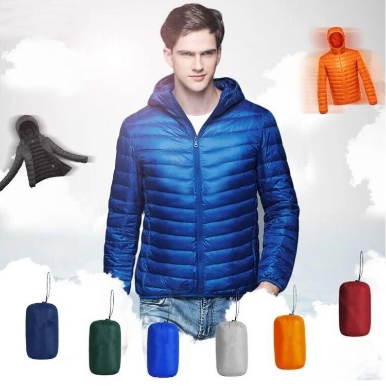 Wildking Men's Padded Quilted Warmer Lightweight Winter Puffer Hooded Jacket