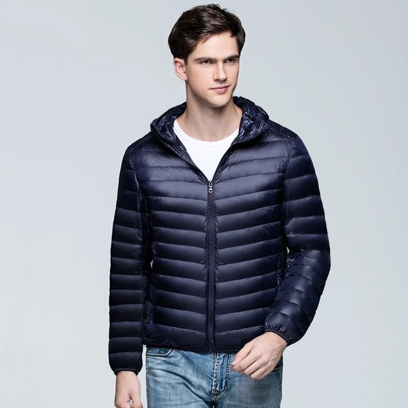 Wildking Men's Padded Quilted Warmer Lightweight Winter Puffer Hooded Jacket