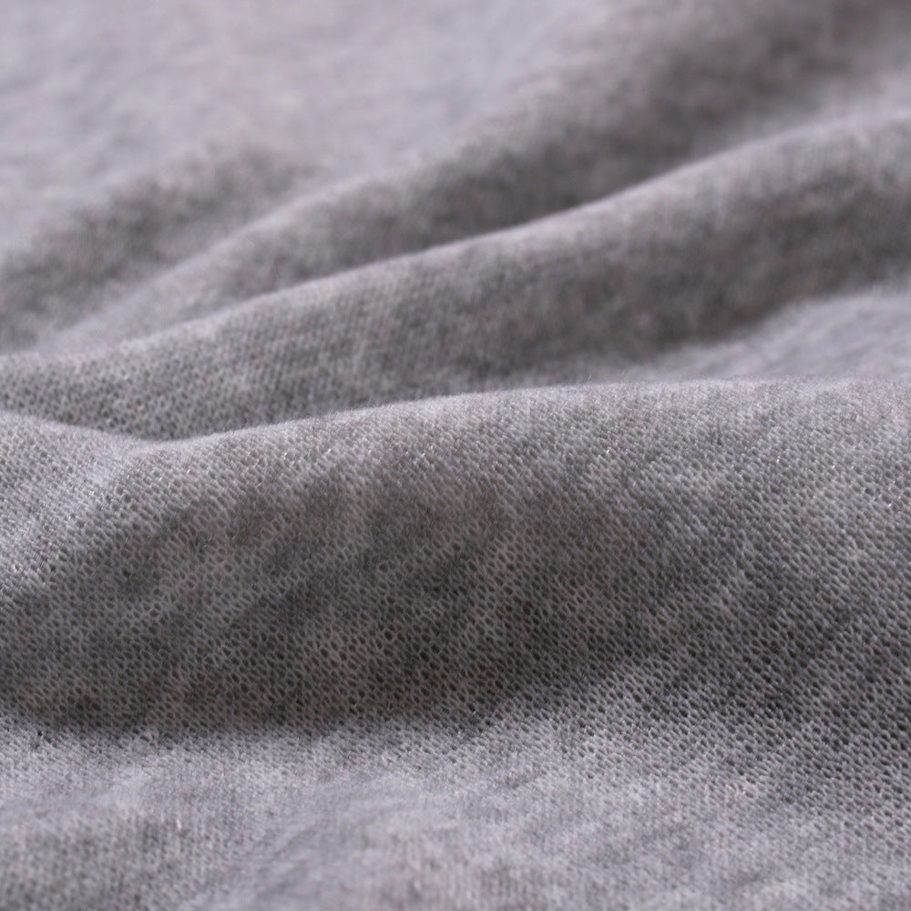 Wildking Men's Solid Color Casual Turtleneck Design Long-Sleeved T-Shirt