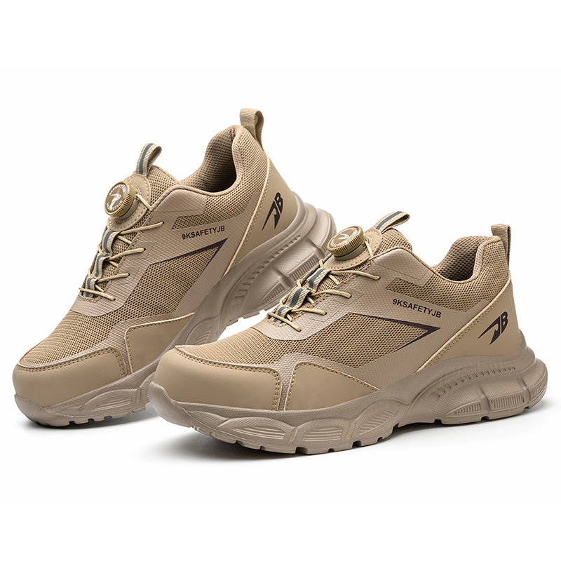 Wildking Men's Steel Toe Safety Shoes with Dial Closure – Puncture Proof Slip-On Work Shoes R056
