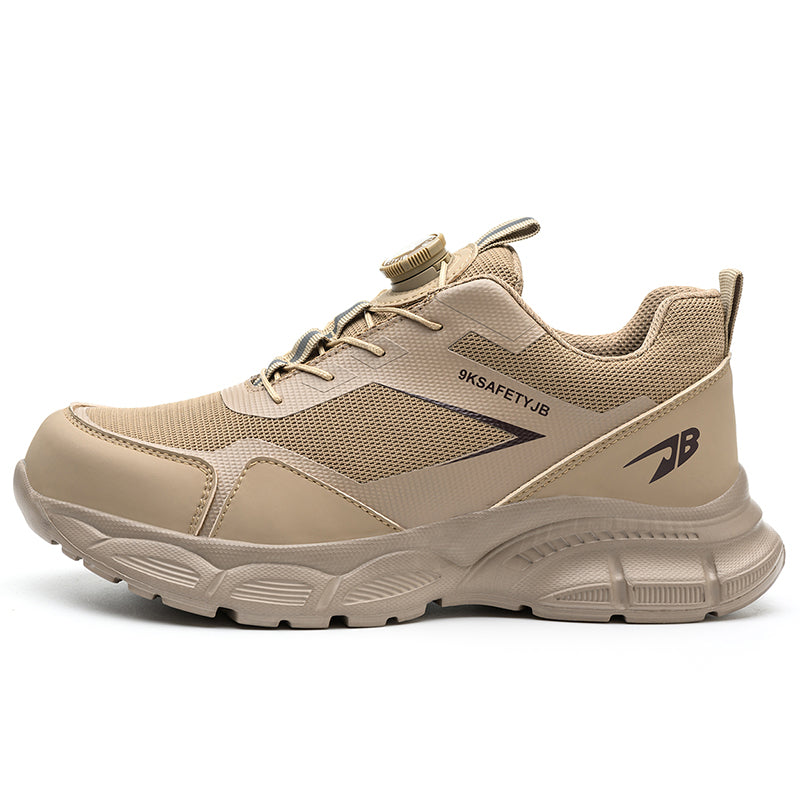 Wildking Men's Steel Toe Safety Shoes with Dial Closure – Puncture Proof Slip-On Work Shoes R056