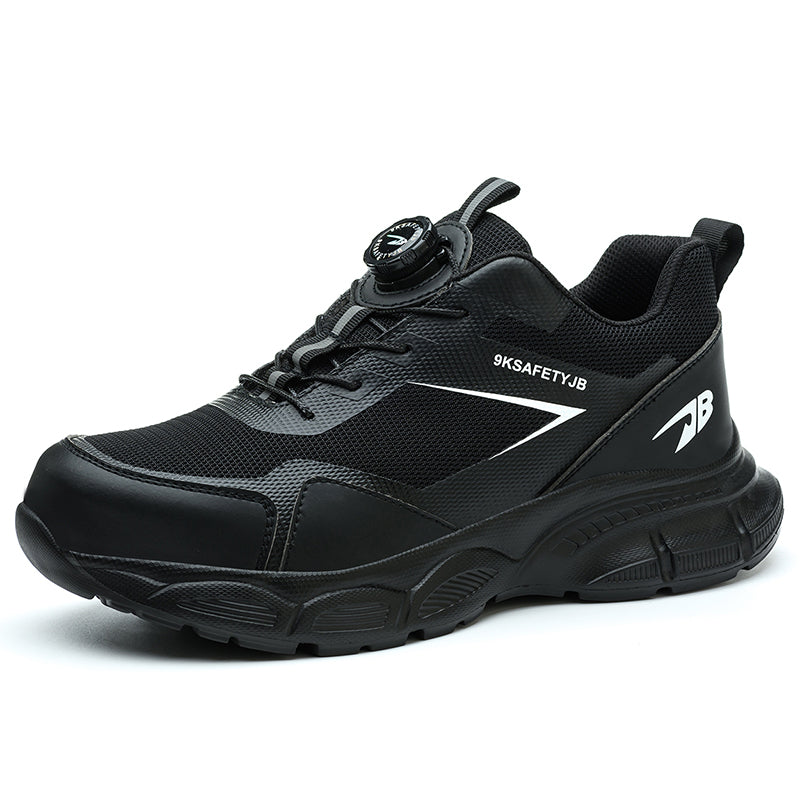 Wildking Men's Steel Toe Safety Shoes with Dial Closure – Puncture Proof Slip-On Work Shoes R056