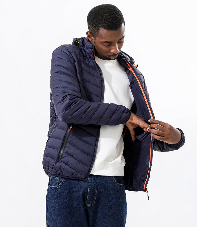 Wildking Men's Super Fluffy and Lightweight Removable Hood Jacket